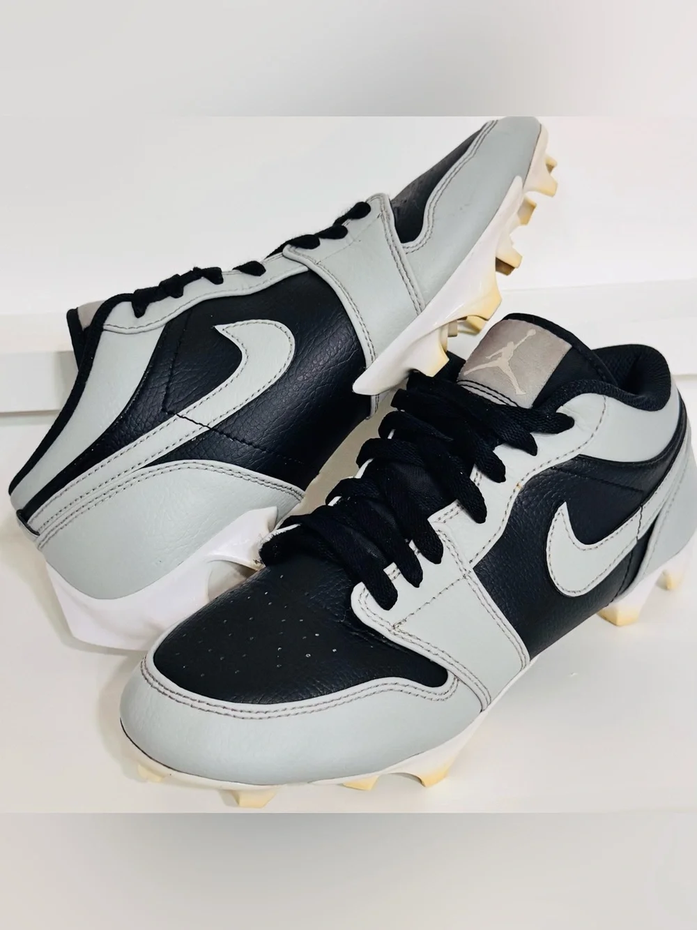 Jordan 1 Low TD Shadow 2.0 Football Cleat M7 W 8.5 Black White Gray FJ6245-002 🔥